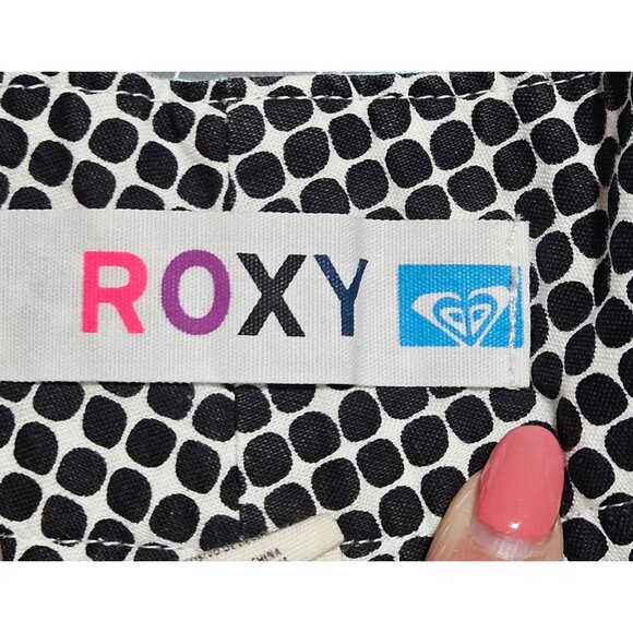 Roxy Womens Turquoise & White Plaid Bermuda Shorts Size 8 Cotton Blend - Picture 4 of 15